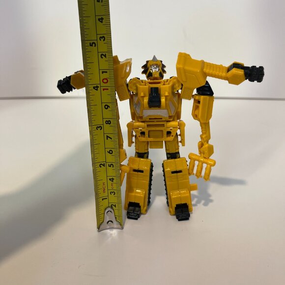 Vintage Transformer Transforming Yellow Bull Dozer Consturction Action Figure - Picture 9 of 11